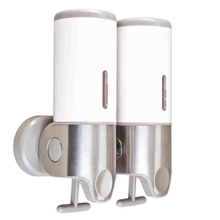 (包邮)供应5星级酒店双头皂液器,拉壓式双头皂液器SY-8002白