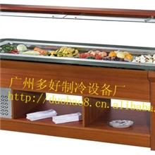 厂家供应大理石木质沙拉柜豪华美观