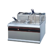 新粤海EF904双缸双筛电炸炉电炸油炸机油炸锅炸麻花小吃设备