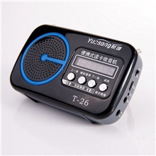 悦颂T26迷你便携式插卡小音箱FM收音机工厂家现货批发音响
