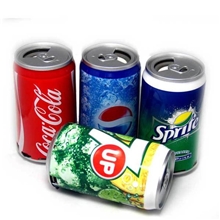 创意可乐音箱便携式插卡音箱迷你音响易拉罐插卡音响礼品音箱