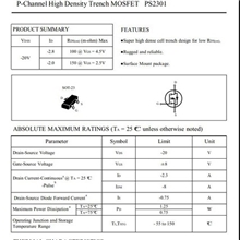 AT2301场效应管P沟道MOS管mos管p型mos管-百盛代理经销系列