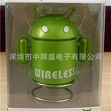 安卓机器人音箱迷你小音响插卡音箱礼品音箱厂家批发独家7色