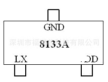 供应手电筒IC5W白光LED驱动全亮-25%亮-爆闪3节电池8133A