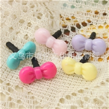 适用于3.5MM塞孔手机壳蝴蝶结iphone防尘塞批发,厂家直销超低价