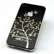 iphone4贴膜3D新款水立方金银树苹果4贴膜4S贴膜苹果手机膜