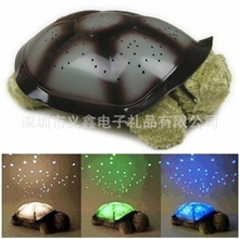 【现货供应】升级版4键3灯不带音乐七彩渐乌龟灯星空小夜灯