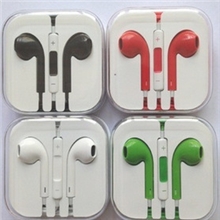 现货苹果iphone5彩色线控耳机五代单色七彩耳机iphone耳机通用