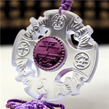四季平安紫色-避邪招财-汽车挂件汽车饰品琉璃礼品