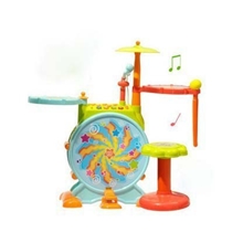 汇乐玩具电动爵士鼓架子鼓带麦克风儿童礼物/666/外贸英文版