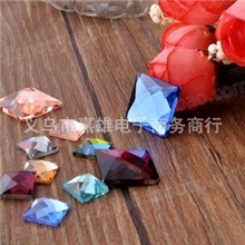 8mm彩色正方异形面平底异形钻玻璃diy饰品配件手机壳美容贴钻