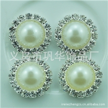 1.6CM复古DIY发饰扣韩国贴片丝带扣现货钻扣水钻发饰扣