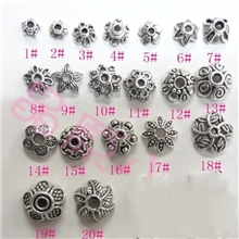 DIY饰品配件散珠批发藏银配件/古银配件藏银花托花帽10个起卖