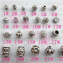 DIY饰品配件散珠批发藏银配件/古银配件藏银隔珠10个起卖