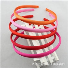 韩版儿童头饰配件批发1cm色丁布发箍套布塑料头箍