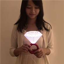 奇玩二代浪漫钻戒灯钻石小夜灯USB带开关床头台灯告白指定礼物