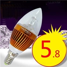 led蜡烛灯led节能灯大功率3W蜡烛灯led灯泡e14灯泡Lamp