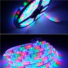 3528防水七彩灯条、3528LED灯条/60珠每米LED七彩灯条