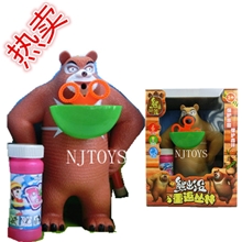 熊出没全自动灯光音乐吹泡机电动熊大熊二吹泡泡机吹泡泡玩具