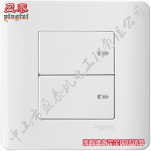 施耐德奇胜轻点二位开关经典白二位单控E8432/1WE