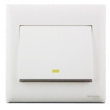 施耐德正品梅兰日兰C86一位开关单联单控带荧光开关C210/1W