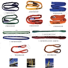 专业生产1-12T柔性环形吊带、1-100T柔性两头扣吊带加保护套