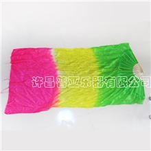 可定做混批新款彩色舞蹈扇三色渐变跳舞扇秧歌扇防真丝绸扇