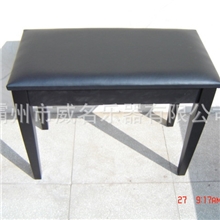 供应实木黑色造格面钢琴凳