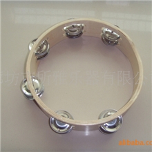 厂家批发木制双排铃鼓圈/玩具乐器/儿童打击乐器/奥尔夫乐器/教具