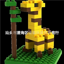 德国LOZ乐高式小颗粒积木,迷你小动物，全套11款长劲鹿9279