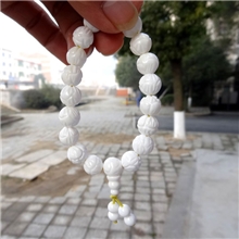 天然白【10mm砗磲手链】莲花砗磲手链