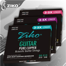 乐器批发ZIKO吉他套弦高端镀膜民谣琴弦DR-012吉他配件