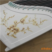 厂家批发供应弹拨类民族乐器白色草花【梅花】工艺古筝