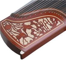 厂价批发供应红檀浮雕双鹤朝阳古筝