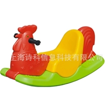 三色小鸡摇马厂家直供塑料摇马卡通动物摇马小马小鹿小象