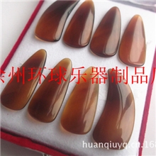 促销天然牛角古筝指甲纯手工打磨凹槽古筝指甲专业古筝指甲