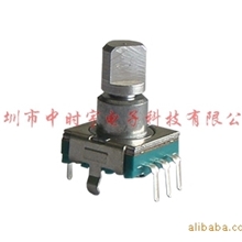 汽车音响编码器,金属轴编码器,E1112F5编码器带开关,旋转编码器