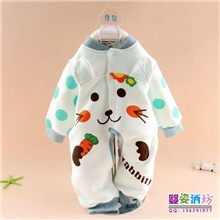 批发2013新款婴童棉哈衣旺特圆小兔保暖连体衣宝宝棉哈衣205
