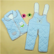 童套装批发儿童冬款童棉衣棉裤两件套童背带棉裤套装童棉衣
