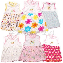 批发卡特面料宝宝连衣裙子纯棉两节裙大号多色