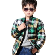 儿童羽绒内胆男童羽绒内胆经典休闲格子羽绒内胆大量批发