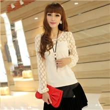 短款圆领纯色白色打底衫女长袖t恤女装韩版潮修身低领体恤修身棉