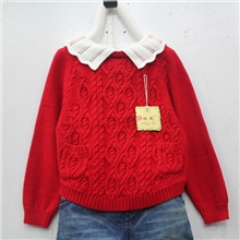 爆版批发童毛衣宝宝全棉线女童毛衣鹏曦1201款招代理