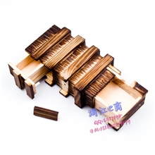 神秘盒子双开魔盒智力玩具孔明锁系列复古大3开三开魔盒