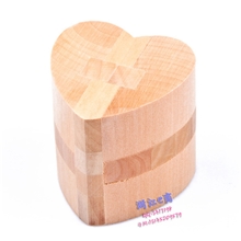 供应心锁供应孔明锁批发十二芳心锁木制心锁急转弯爱心锁