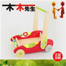 优质供应儿童木制学步车手推车宝宝多功能学步车玩具礼品