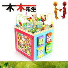 店长推荐多功能大绕珠宝贝早教益智玩具木制百宝箱玩具