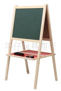 115高免安装瞬间折叠双面磁性画板黑白板儿童画板木制画板画架