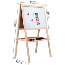 90高免安装瞬间折叠双面磁性画板黑白板儿童画板木制画板画架