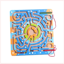 批发环形轨道迷宫蝴蝶磁性迷宫运笔迷宫玩具儿童木制益智玩具